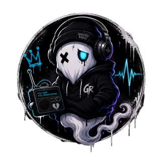 neon ghost mascot placeholder wisp